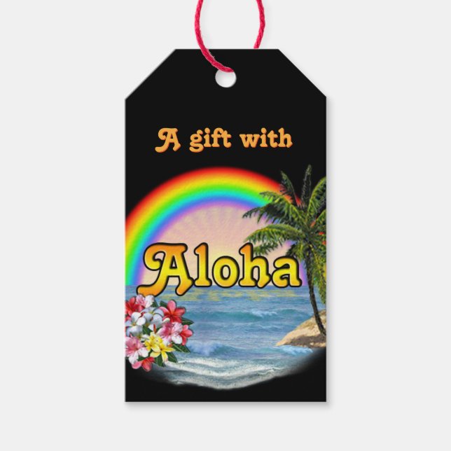 En gåva med Aloha Presentetikett (Framsidan)