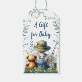 En gåva till Baby | Fiske Baby och Nalle Presentetikett