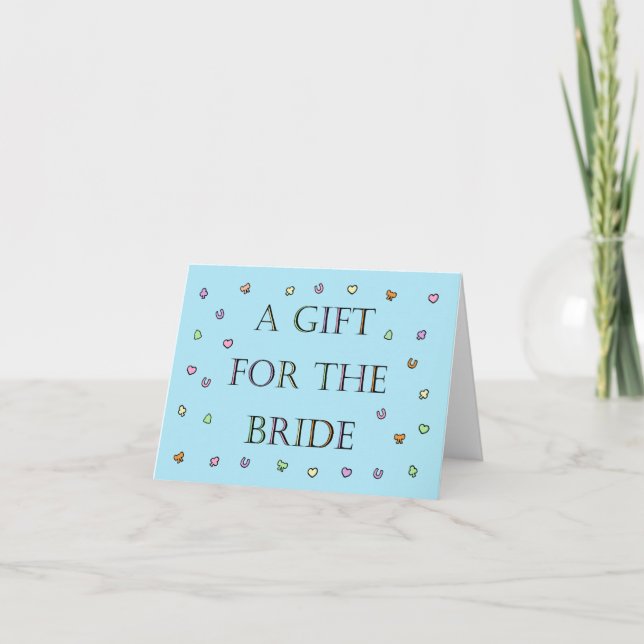 En gåva till Bride Falling Confetti Kort (Framsida)