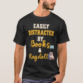 En gåva till dem som kärlek bokar och katter t shirt