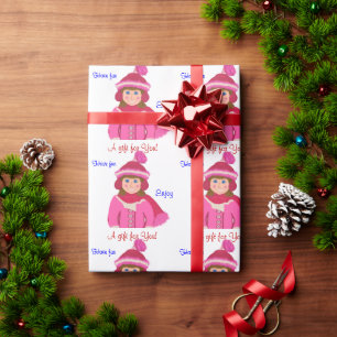 En gåva till din blåögda Rosa Winter Hat Presentpapper