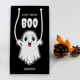En gåva till min Boo Cute Ghost Halloween Black Wh