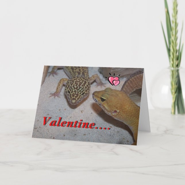 En Gecko ska dig är min valentin kort (Framsida)