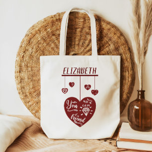 En Gem från ett vänligt hjärta Valentines day Tygkasse