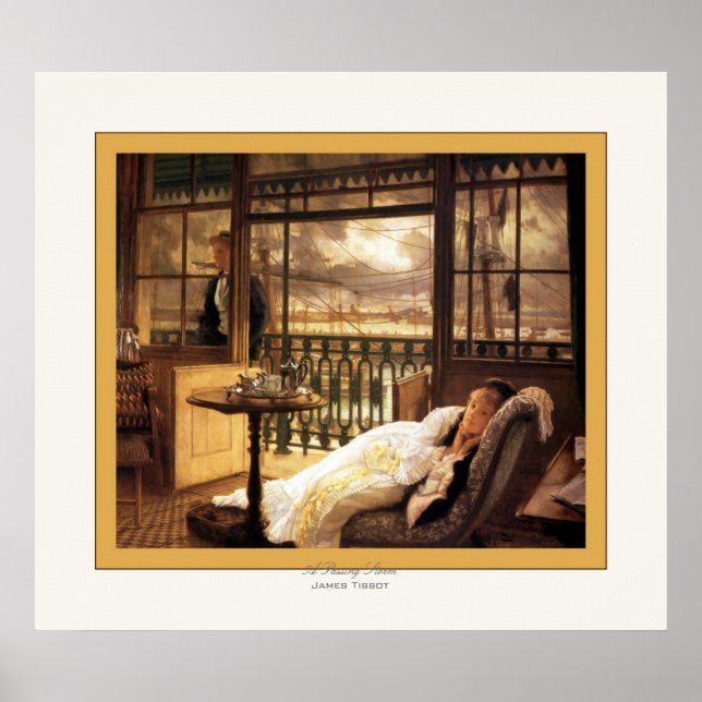 En genomgång Storm ~ James Tissot ~ Fine Art Poster (Framsidan)