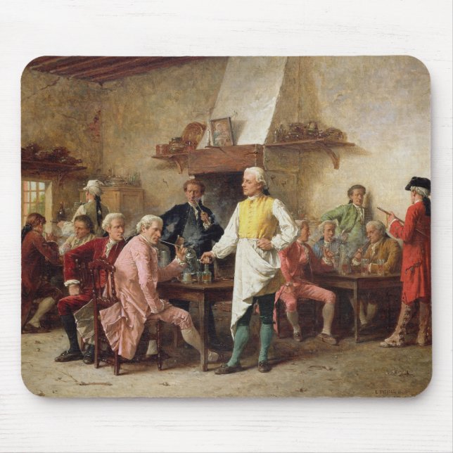 En gentleman debatt, 1881 (olja på panel) musmatta (Framsidan)