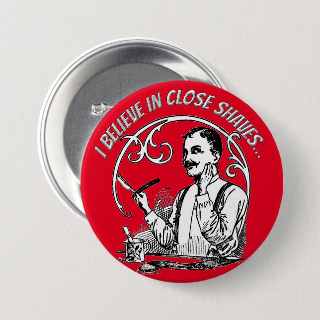 En gentleman's Classic Shaving Knapp (Framsida & baksida)