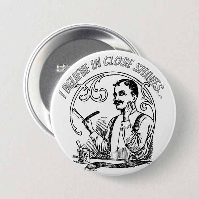 En gentleman's Classic Shaving Knapp (Framsida & baksida)