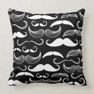 En Gentlemen's Klubb. Mustache mönster Kudde