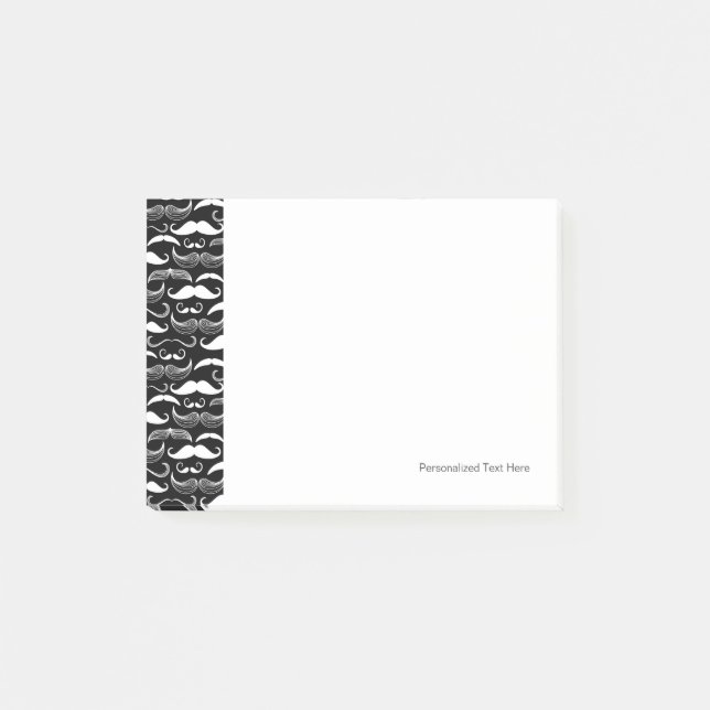 En Gentlemen's Klubb. Mustache mönster Post-it Block (Framsida)