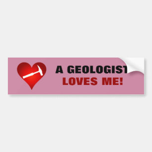 En geolog Kärlek me Bildekal