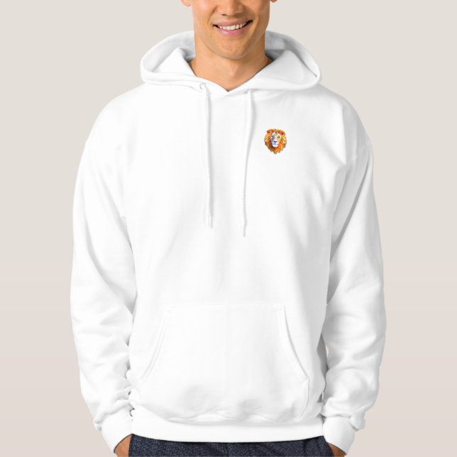 En geometrisk LEJONHuvtröja Hoodie (Framsida)