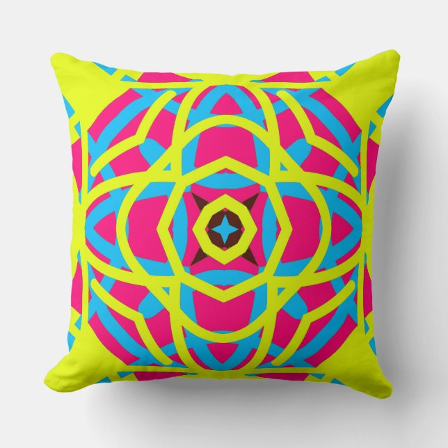 En geometrisk struktur av elegant skriver ut mönst kudde (Framsida)