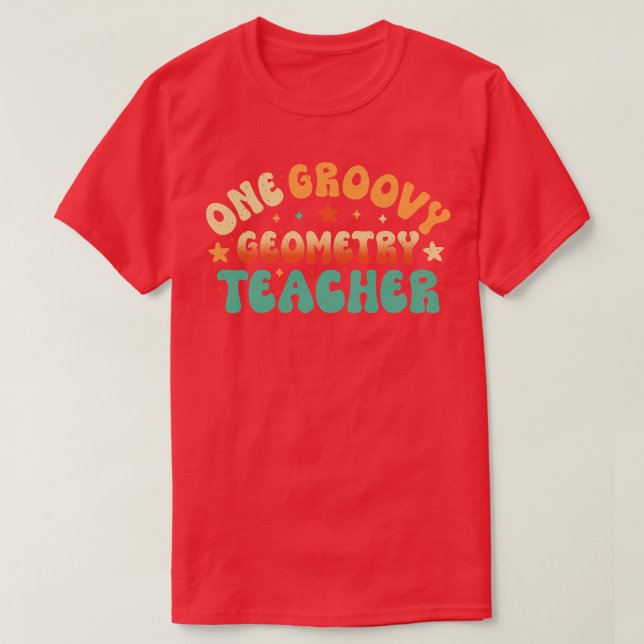 En Geometry Teacher T Shirt (Design framsida)
