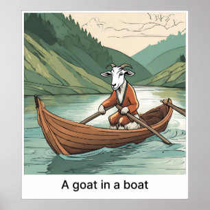 En get i en båt - skriv ut poster
