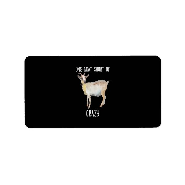 En get Kort av Crazy Funny Goat Adressetikett (Framsidan)