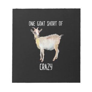 En get Kort av Crazy Funny Goat Anteckningsblock