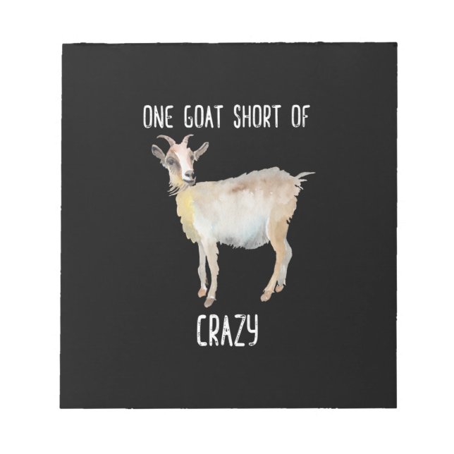 En get Kort av Crazy Funny Goat Anteckningsblock (Framsida)