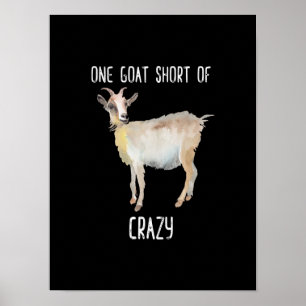 En get Kort av Crazy Funny Goat Poster