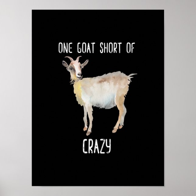 En get Kort av Crazy Funny Goat Poster (Framsidan)