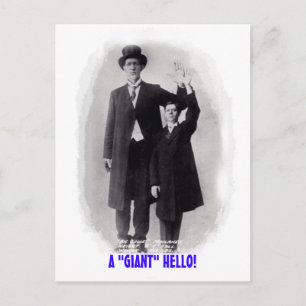 En "GIANT" HEJ!  POSTCARD FINN CIRCUS GIANT! Vykort