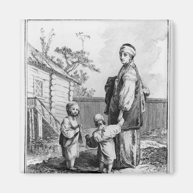 En gift judisk kvinna och hennes barn magnet (Framsidan)