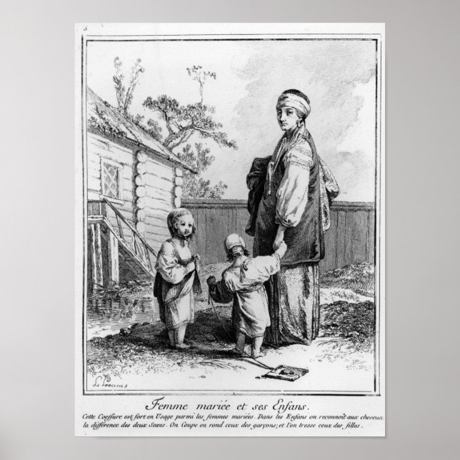 En gift judisk kvinna och hennes barn poster (Framsidan)