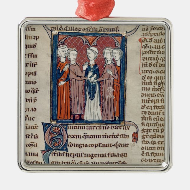 En giftermålplats, från 'Decrets de Gratien' Julgransprydnad Metall (Framsidan)