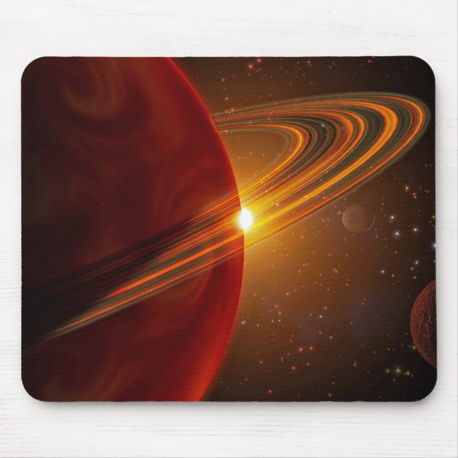 En gigantisk planet som omger den sol-liknande stj musmatta (Framsidan)