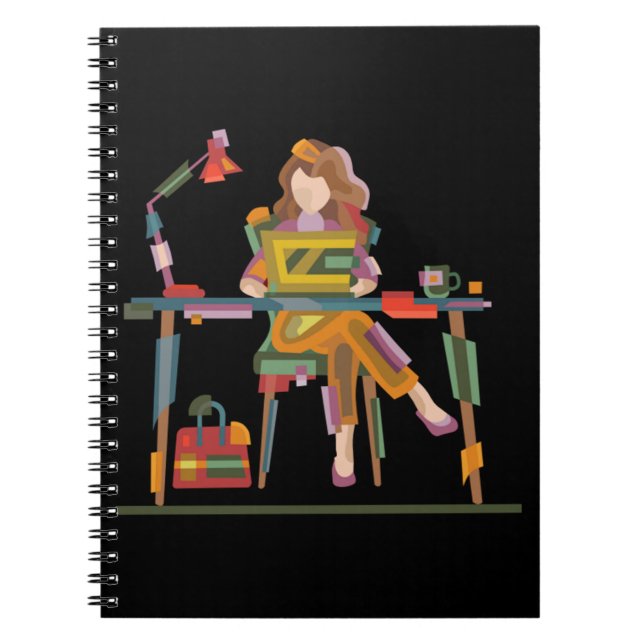 EN GIRL SOM ARBETAR PÅ ETT SÄRSKILT SÄTT I BÄRBARA ANTECKNINGSBOK (Framsidan)