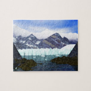 En glaciär möter havet pussel