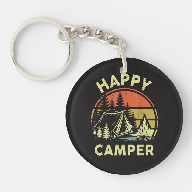 En Glad Campare Småpojke Rolig Camping (Framsidan)