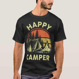 En Glad Campare Småpojke Rolig Camping T Shirt