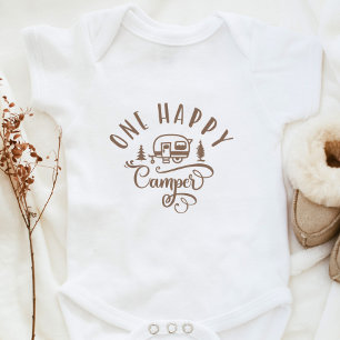 En glad camper Minimalistisk camping 1-årsdag T Shirt