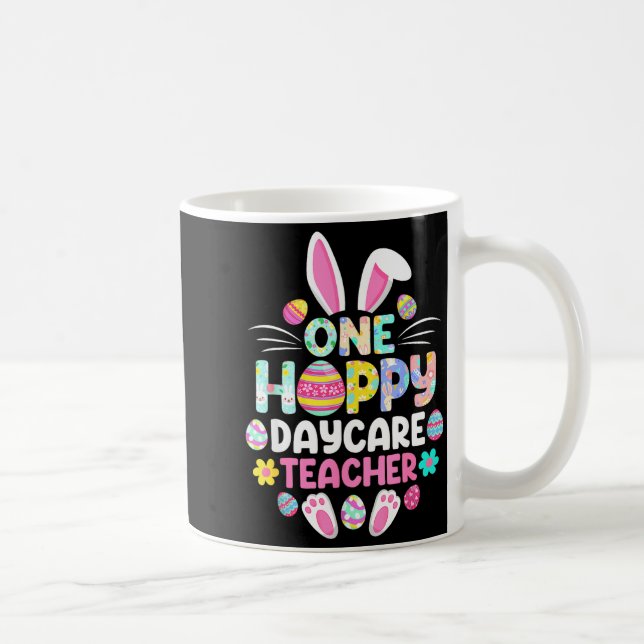 En glad dagislärare rolig påskdag  kaffemugg (Höger)