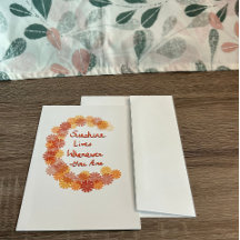 En Glad Färgrik Blommig Krans Välkomstkort