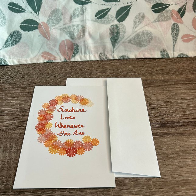 En Glad Färgrik Blommig Krans Välkomstkort Tack Kort (Skapare uppladdad)