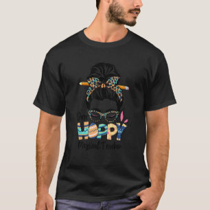En glad fysisk lärare Rösslad bun lärare påsk T Shirt