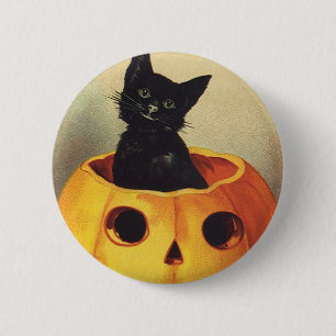 En glad Halloween av Ellen Clapsaddle, Vintage Kat Knapp