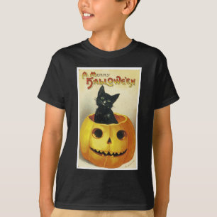 En glad Haloween kattunge T-shirt