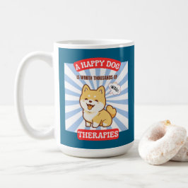 En Glad Hund Shiba söt hund Kaffemugg