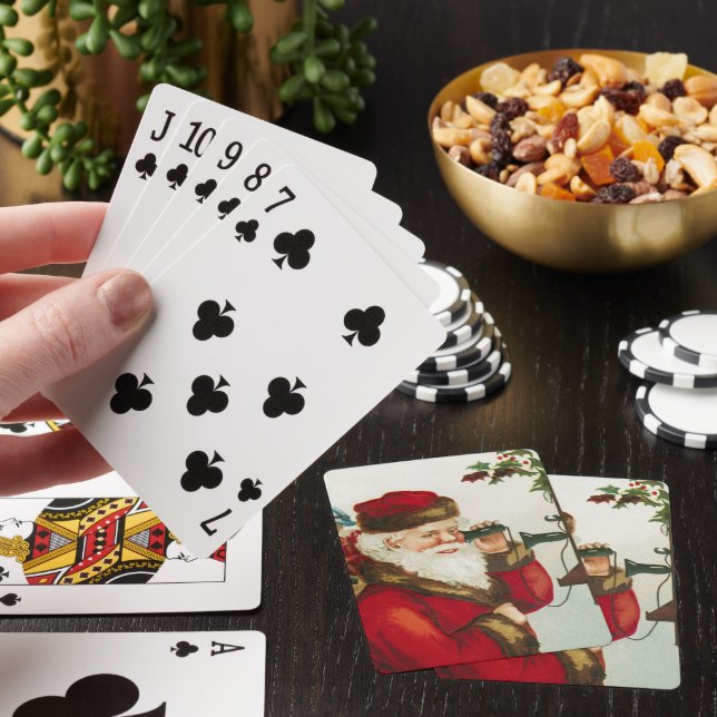 En glad jul Tomtefar av Ellen Clapsaddle Casinokort (På plats)