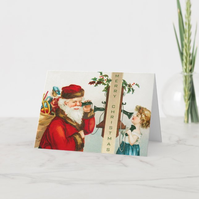 En glad jul Tomtefar av Ellen Clapsaddle Kort (Framsida)
