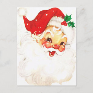 En glad, julaktig äpplekindad tomte, del 1 vykort