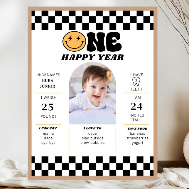 En glad kille 1-årsfest Första födelsedagsfirande Poster (Skapare uppladdad)