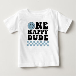 En glad kille födelsedagskjorta i blå t shirt