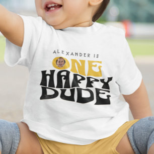 En Glad Kille Modern Första Födelsedag T Shirt