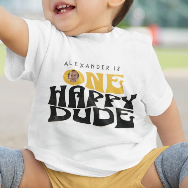 En Glad Kille Modern Första Födelsedag T Shirt (Skapare uppladdad)