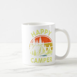 En glad lägerpojke Rolig camping för småpojkar Kaffemugg
