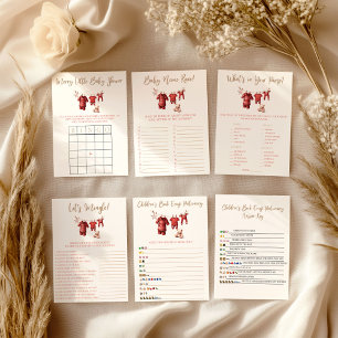 En glad liten baby shower baby shower lek poster